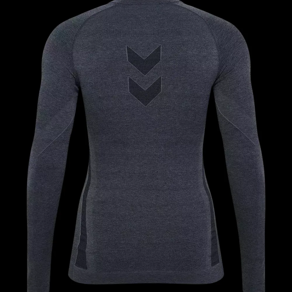 Best Hummel Te Mike Seamless LS T-Shirt - Herre Sportsundertøj Sort