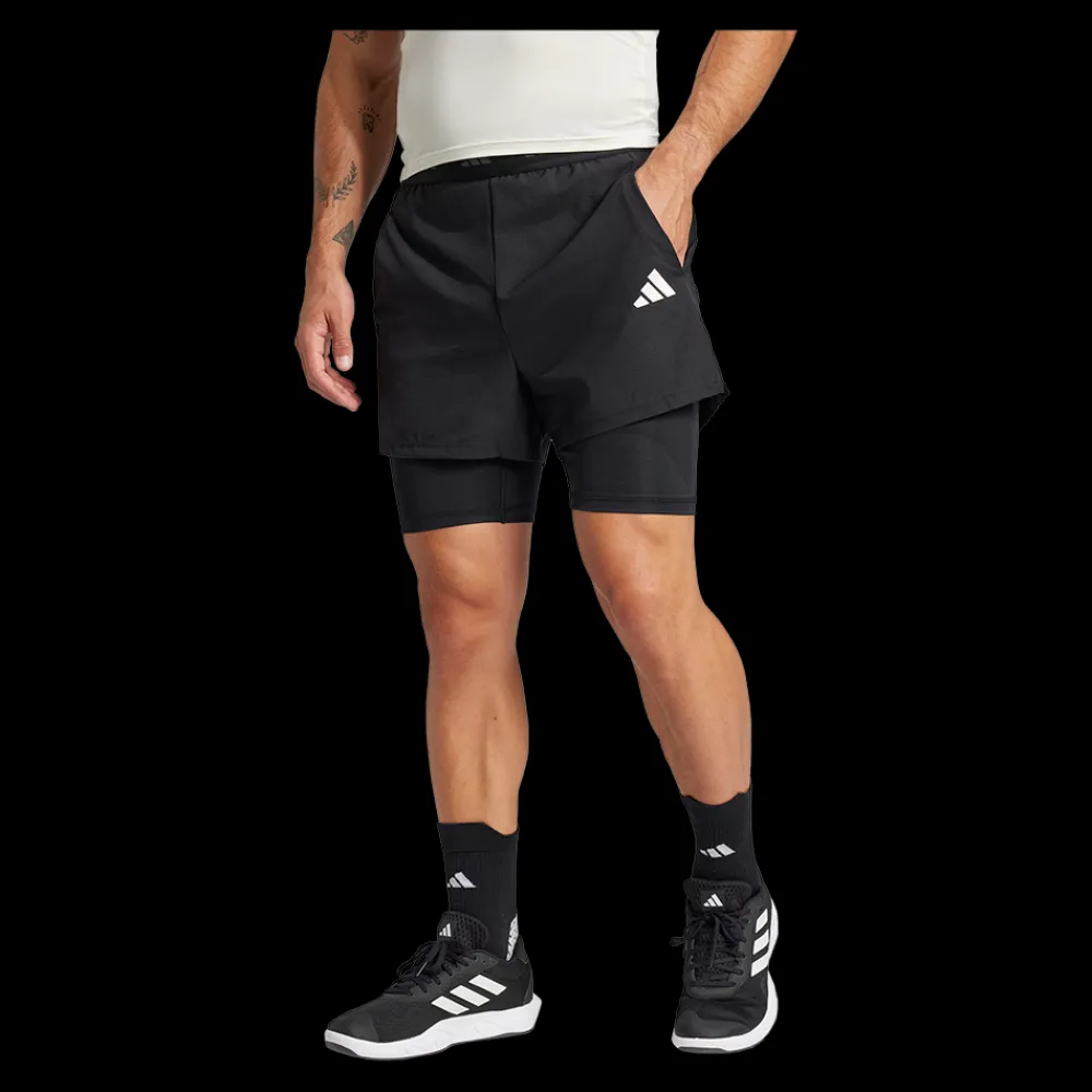 Discount Adidas Training 2-in-1 Shorts - Herre Løbe Shorts Sort