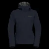 Online Jack Wolfskin W Bornberg Hoody - Dame Fleecetrøje Blå