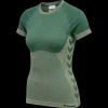 Sale Hummel W Clea Seamless T-Shirt - Dame Fitness T-Shirt Grøn