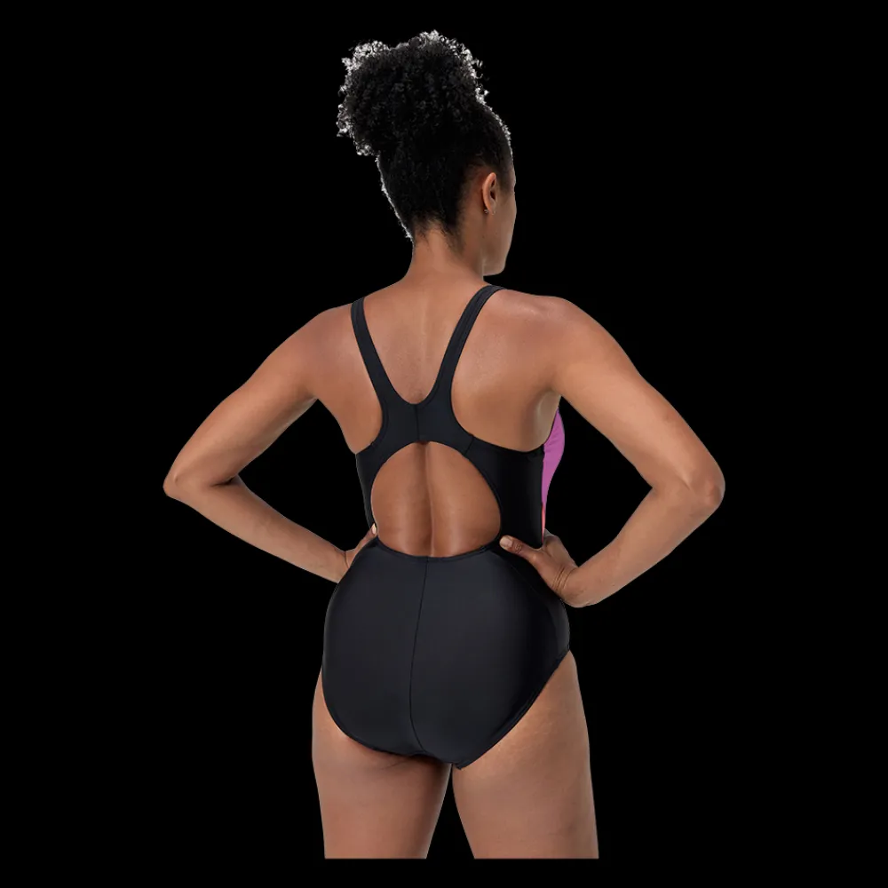 Online Speedo W Colorblock Suit - Dame Badedragt Sort