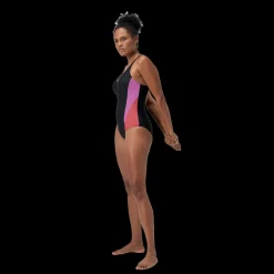 Online Speedo W Colorblock Suit - Dame Badedragt Sort