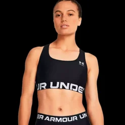 New Under Armour W HG Amid Bra - Dame Sports BH Sort