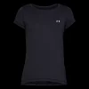 Clearance Under Armour W HG Armour T-Shirt - Dame Trænings T-shirt Sort