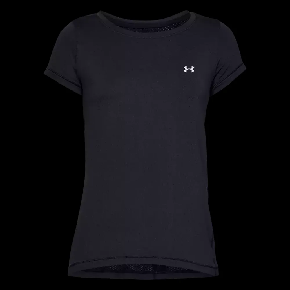 Clearance Under Armour W HG Armour T-Shirt - Dame Trænings T-shirt Sort