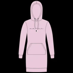 Outlet Marine W Hood Dress - Dame Sweat Kjole Pink