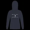 New Marine W Hood Sweat - Dame Sweatshirt Blå