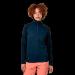 Online Kari Traa W Kari FZ Fleece - Dame Fleecetrøje Blå
