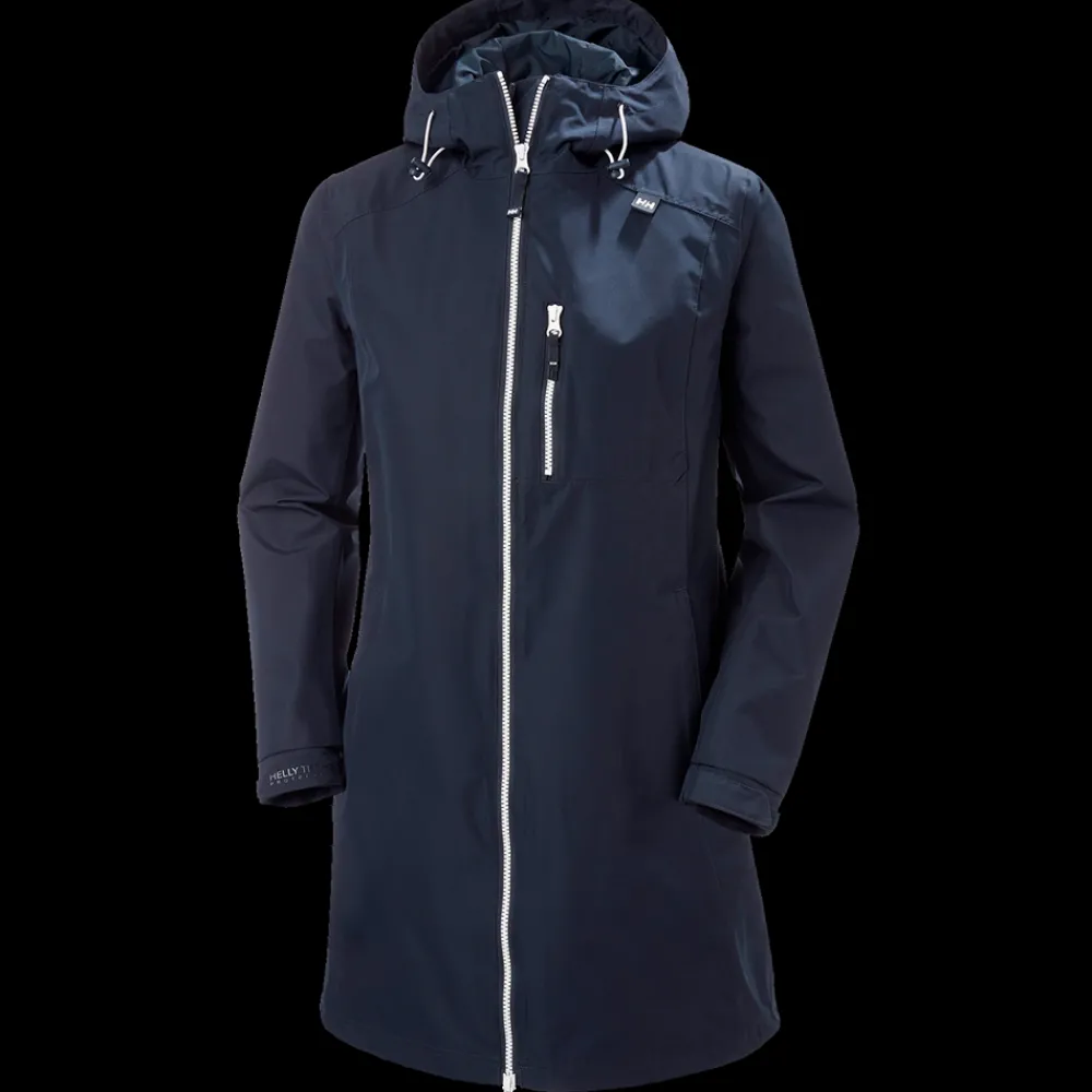 Outlet Helly Hansen W Long Belfast - Dame Funktionsjakke Blå