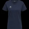 Online Hummel W Move Cotton T-Shirt - Dame T-Shirt Blå