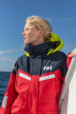 Best Helly Hansen W Pier 4.0 Sail Jacket - Dame Sejlerjakke Rød