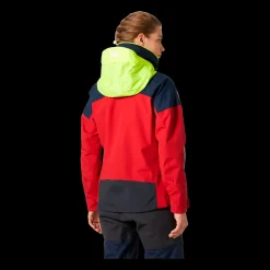 Best Helly Hansen W Pier 4.0 Sail Jacket - Dame Sejlerjakke Rød