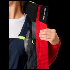 Best Helly Hansen W Pier 4.0 Sail Jacket - Dame Sejlerjakke Rød
