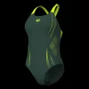 Clearance Arena W Poseidona Pro Back Suit - Dame Badedragt Grøn