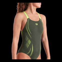 Clearance Arena W Poseidona Pro Back Suit - Dame Badedragt Grøn