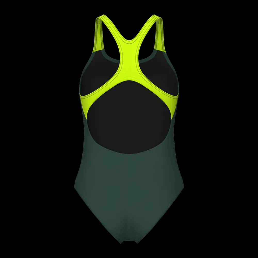 Clearance Arena W Poseidona Pro Back Suit - Dame Badedragt Grøn