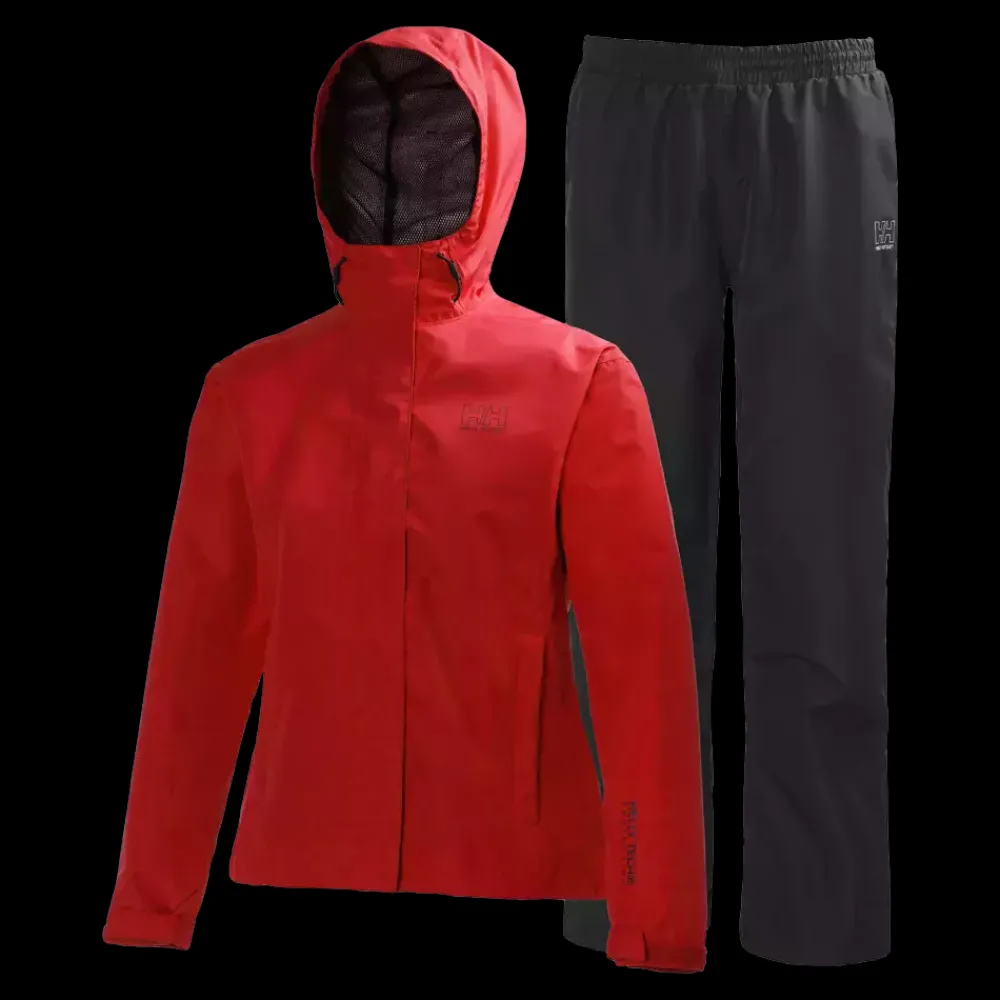 Fashion Helly Hansen W Seven J Set - Dame Regnsæt Rød