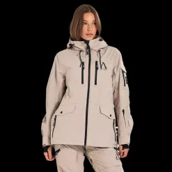Best Slade W Shell Jacket - Dame Skijakke Sand