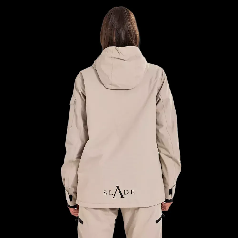 Best Slade W Shell Jacket - Dame Skijakke Sand