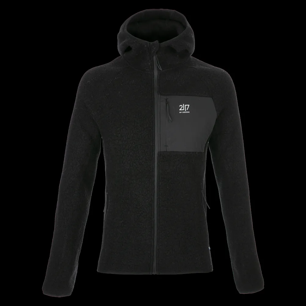 Hot 2117 of Sweden W Skord Wool Hoodie - Dame Fritidsjakke Sort
