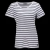 Best Marine W Striped Tee - Dame T-shirt Hvid