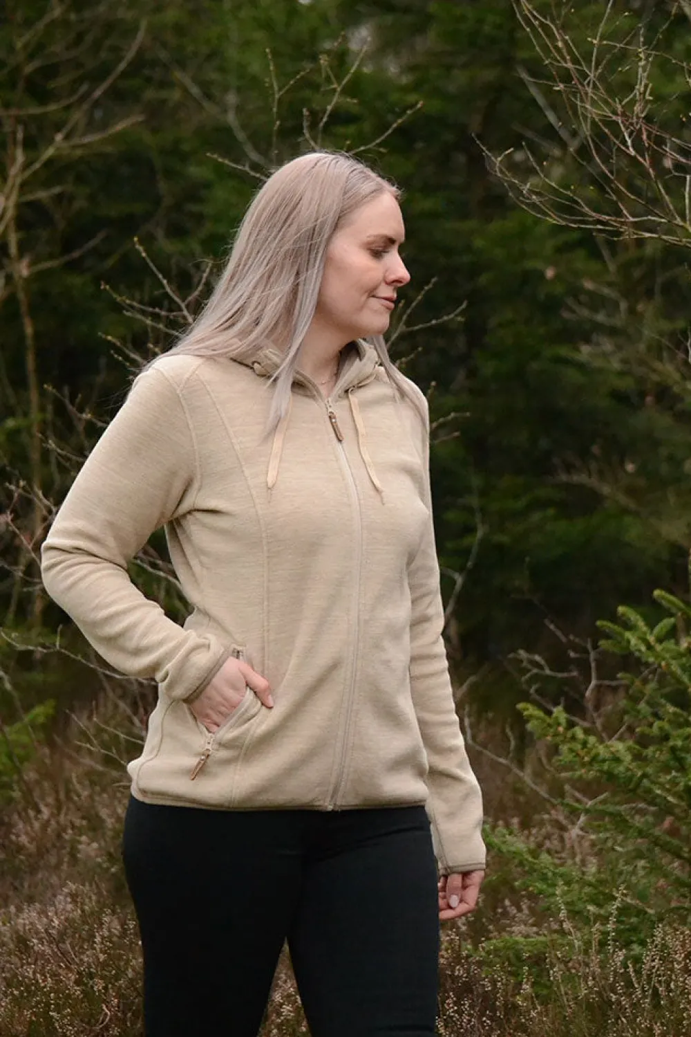 Hot Nanok Wilma, W - Dame Fleecetrøje Sand