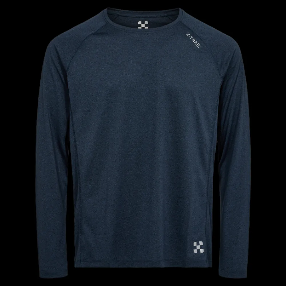 Clearance X-Trail Training Tee L/S, Sr - Herre Trænings T-shirt Blå