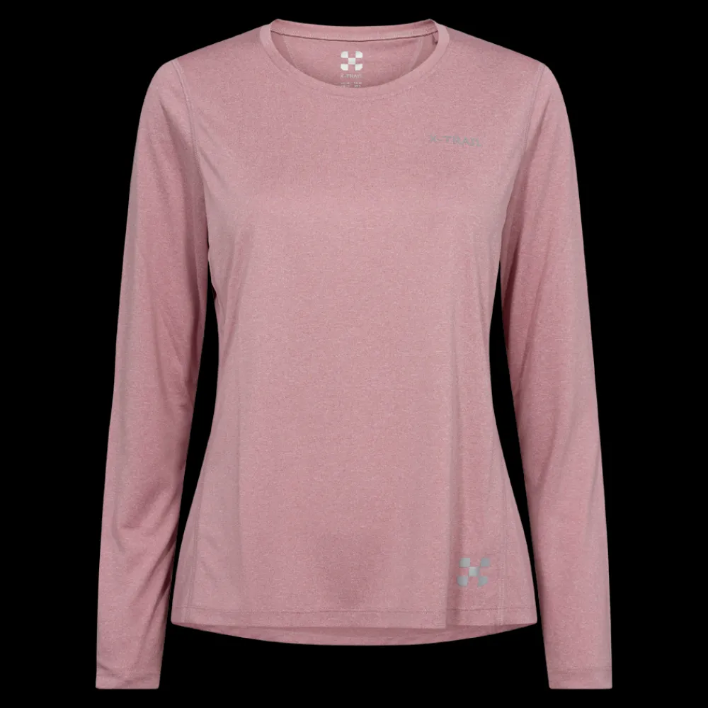 Clearance X-Trail Training Tee L/S, W - Dame Trænings T-shirt Lyserød